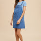 Wide Strap Denim Overall Dress with Pockets