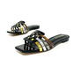 Colorful Woven Open Toe Slippers