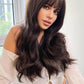 Full Machine Long Wave Synthetic Wigs 24''