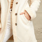 Lapel Collar Teddy Lining Longline Coat