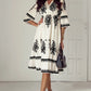 Printed Half Sleeve Knee Length Dress