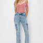 RISEN High Rise Cargo Flare Jeans