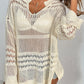 Cutout Notched Long Sleeve Cover-Up