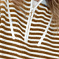 Striped Half Zip Long Sleeve Sweater