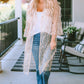 Sequin Open Front Sheer Cardigan