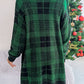 Plaid Open Front Long Sleeve Cardigan