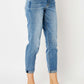 Judy Blue Cuffed Hem Low Waist Slim Jeans