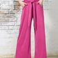 Tied Wide Leg Pants with Pockets