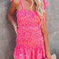 Smocked Wide Strap Mini Cami Dress