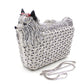 Puppy Rhinestone Hollow Out Clutch Bag