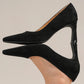 Faux Suede Point Toe Pumps