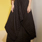 Irregular Ruffles Pleated Long A-Line Skirt