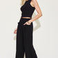 Ribbed Tank and Wide Leg Pants Set