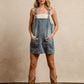 Washed Adjustable Strap Denim Overall Dress