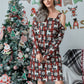 Christmas Asymmetrical Neck Long Sleeve Dress