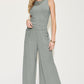 Ribbed Tank and Wide Leg Pants Set