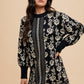 Floral Jacquard Round Neck Sweater Dress