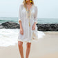 Tassel V-Neck Three-Quarter Sleeve Cover Up