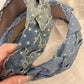 Star Braided Wide Denim Headband