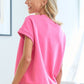 Smile Face Drop Shoulder Brushed Inside T-Shirt