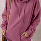 Drawstring Pocketed Long Sleeve Hoodie