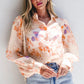 Printed Collared Neck Long Sleeve Shirt