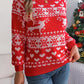 Christmas Element Round Neck Long Sleeve Sweater