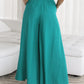 Drawstring Waist Wide Leg Pants