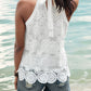 Lace Tied Mock Neck Tank