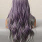 Elegant Wave Full Machine Synthetic Wigs in Purple 26''