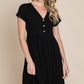 V-Neck Short Sleeve Dress