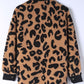 Leopard Button Up Long Sleeve Jacket