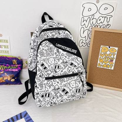 Cute Graffiti Print Backpack