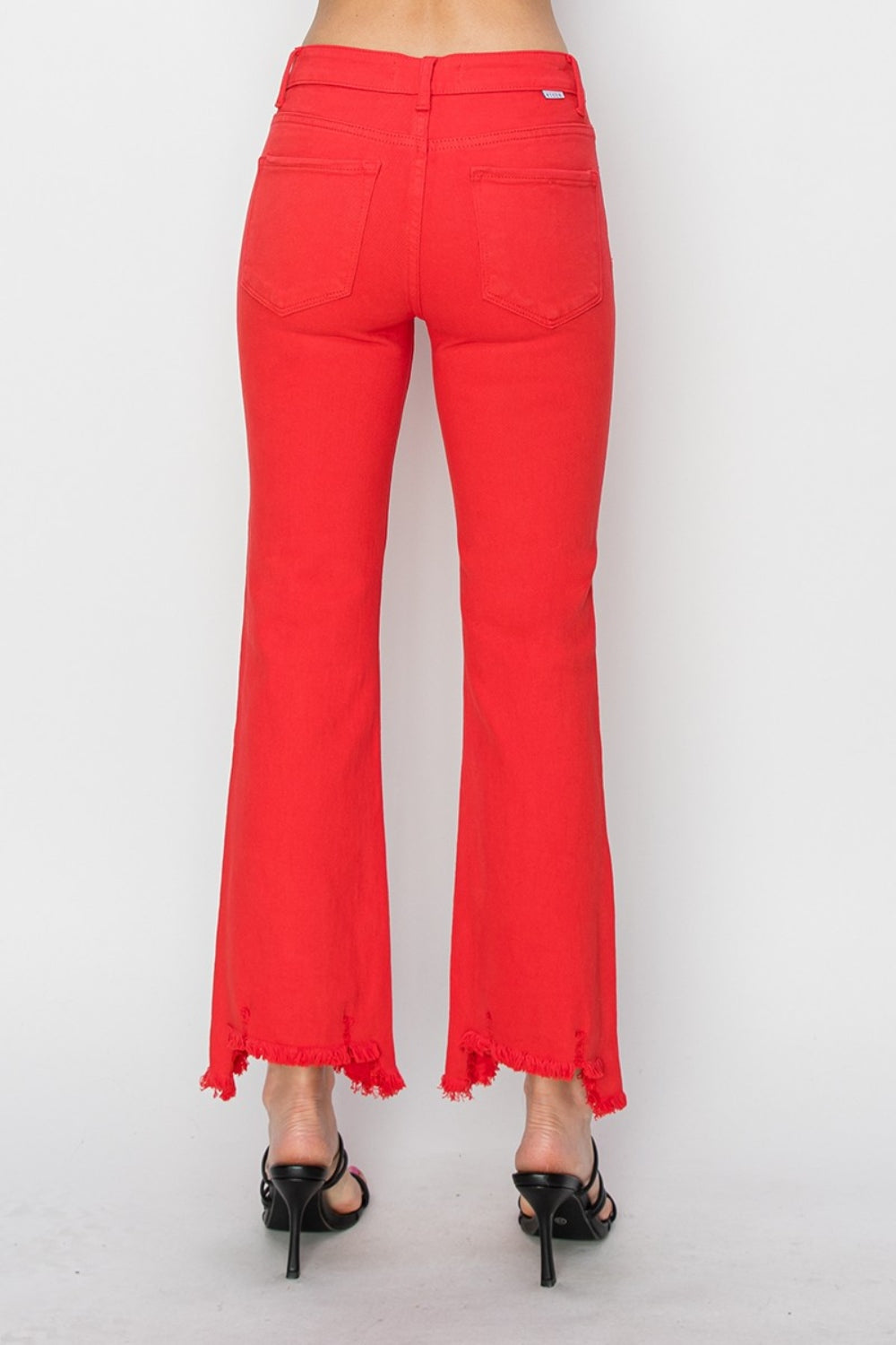 RISEN Mid Rise Step Hem Cropped Pants