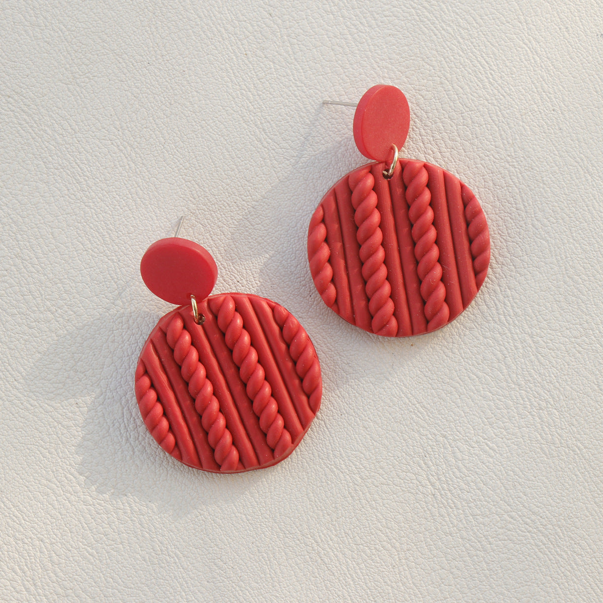 Soft Pottery Round Earrings