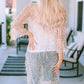 Sequin Open Front Sheer Cardigan