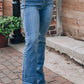 Pearl Trim High Waist Bootcut Jeans