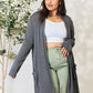 Celeste Full Size Open Front Cardigan with Pockets