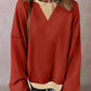 Contrast Round Neck Long Sleeve Sweatshirt