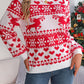 Christmas Element Round Neck Long Sleeve Sweater