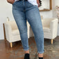 Judy Blue Cuffed Hem Low Waist Slim Jeans