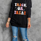 Letter Graphic Round Neck Long Sleeve Sweatshirt