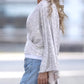 Tied Sequin Surplice Flare Sleeve Blouse