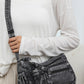 Adjustable Strap Denim Crossbody Bag