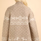 Christmas Element Mock Neck Long Sleeve Sweater