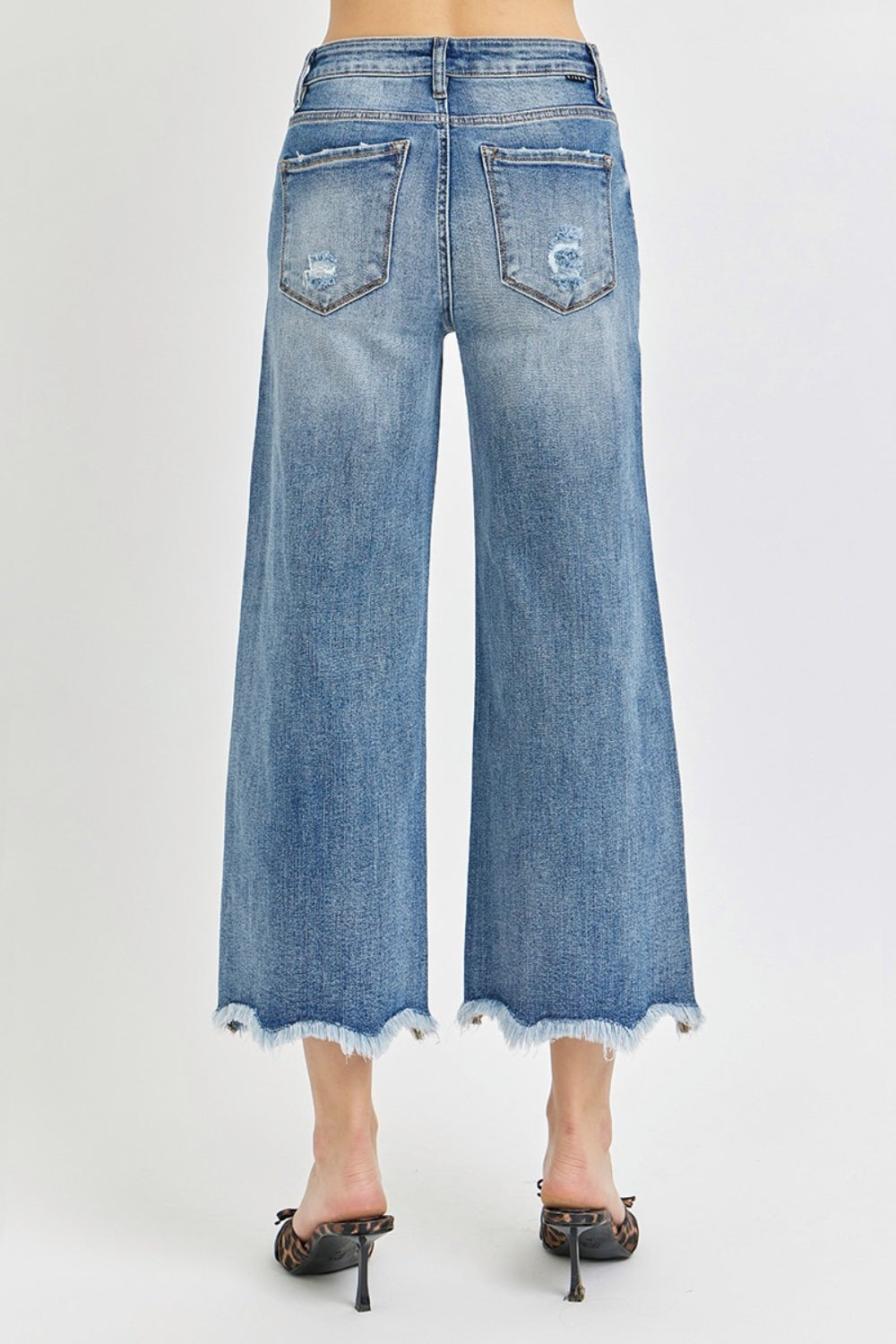 Risen High Rise Cropped Flare Jeans