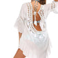 Backless Cutout Three-Quarter Sleeve Cover Up