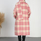 Plaid Button Up Long Sleeve Coat