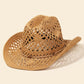 Straw Weave Rope Ribbon Cowboy Hat