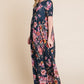 Floral Short Sleeve Maxi Dress